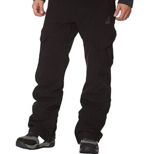 Gerry Mens Snow Ski Pants Fleece Cargo Stretch 1306763 Black Small